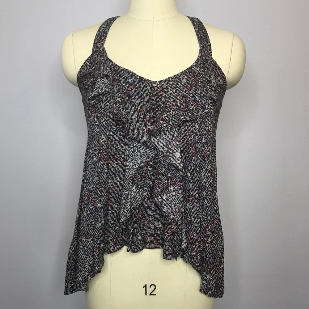BCBGeneration Lace Strap Back Ruffle Tank - Picture 2 of 6